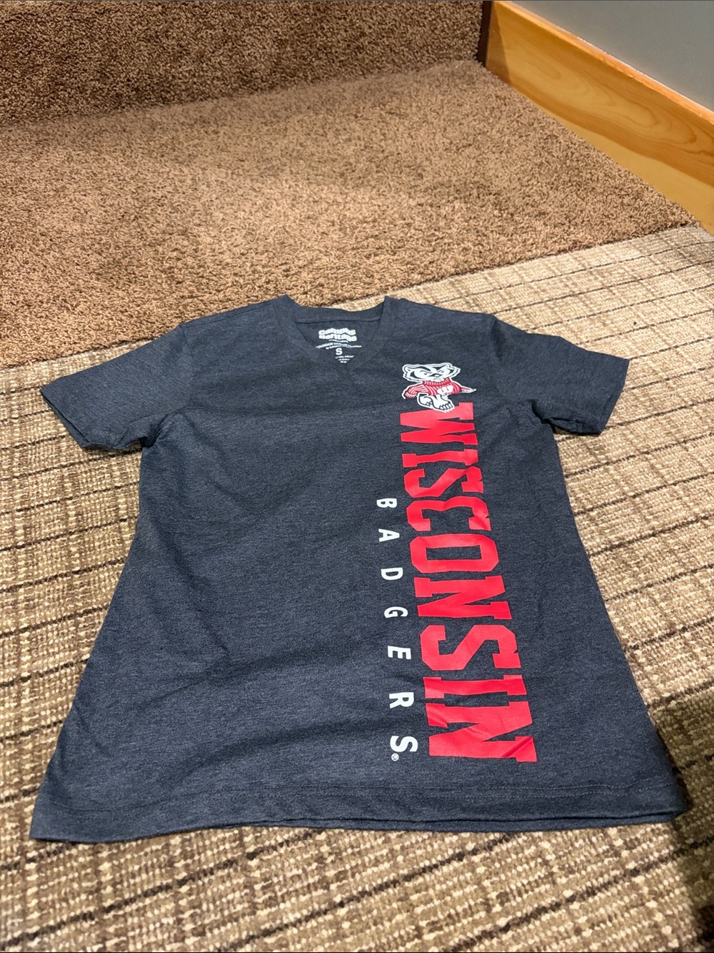 Campus Heritage Charcoal V-Neck Graphic Tee